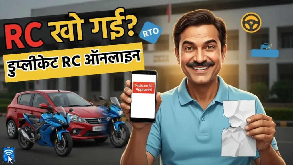 गाड़ी की डुप्लीकेट आरसी ऑनलाइन और ऑफलाइन आवेदन प्रक्रिया