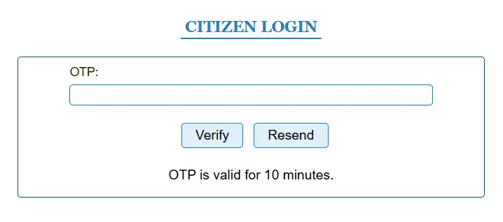 Verify OTP 