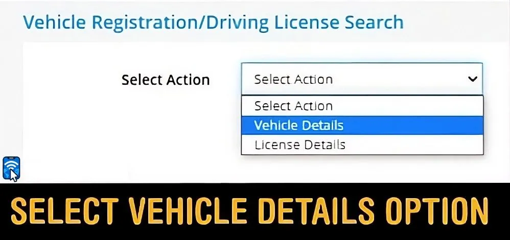 Select Vehicle Details Option Select Vehicle Details Option