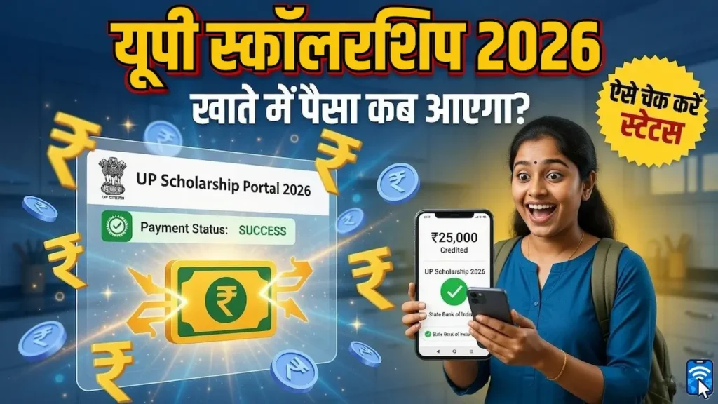यूपी स्कॉलरशिप 2026 स्टेटस कैसे चेक करें और स्कॉलरशिप का पैसा कब आएगा?