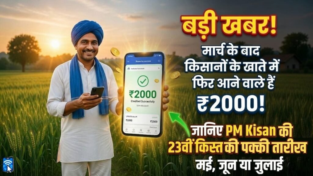 किसानों के लिए बड़ी खुशखबरी! PM किसान की ₹2000 किस्त जल्द खाते में – PM Kisan 23th Installment 1 PM Kisan Yojana 2026 23rd installment date ₹2000 payment update farmers scheme India