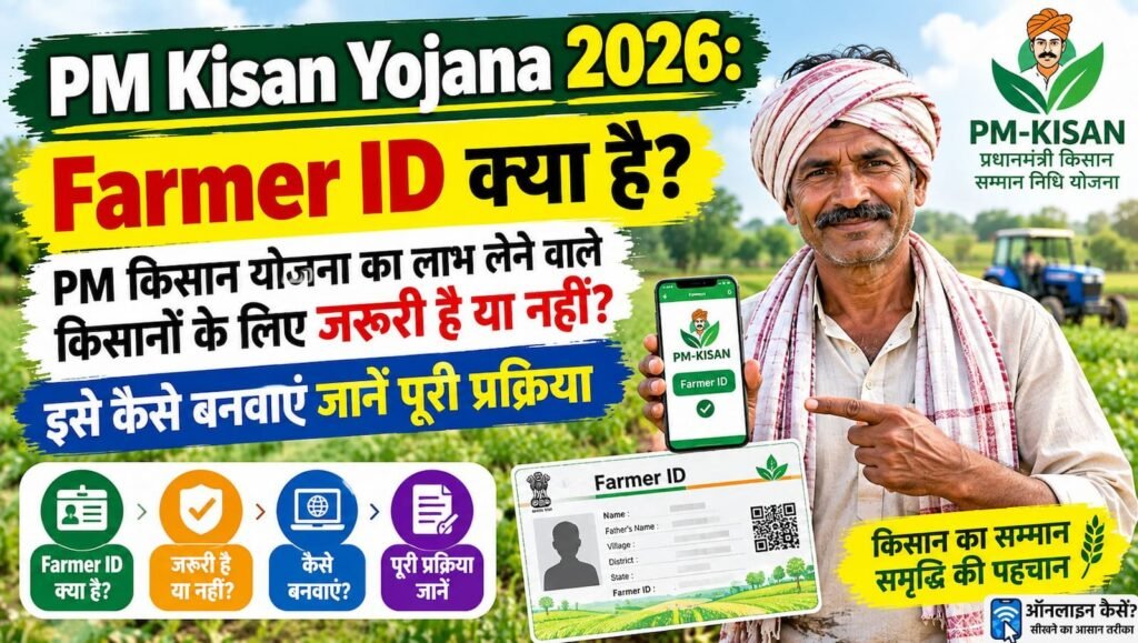 PM Kisan Farmer ID 2026: क्या Farmer ID के बिना मिलेगी किस्त? जानें पूरी प्रक्रिया 1 PM Kisan Farmer ID: किसान ID क्या है और कैसे बनवाएं? जानें पूरी प्रक्रिया