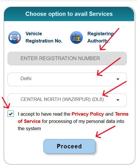 vahan state rto services