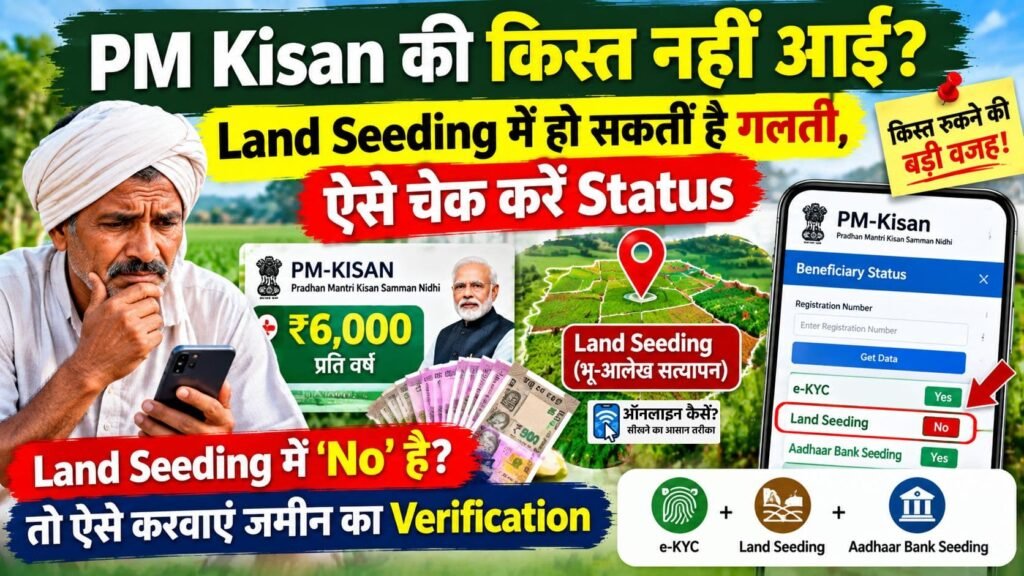 PM Kisan Land Seeding Status दिख रहा है ‘No’ तो ऐसे करवाएं जमीन का Verification 1 PM Kisan Land Seeding Status चेक और जमीन का Verification कराने की जानकारी