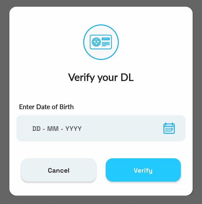 verify your dl with dob